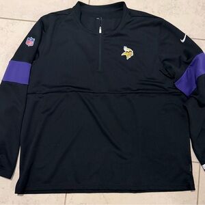 Nike NFL Minnesota Vikings On-Field Sideline Dri-FIT Quarter-Zip Pullover - XXL
